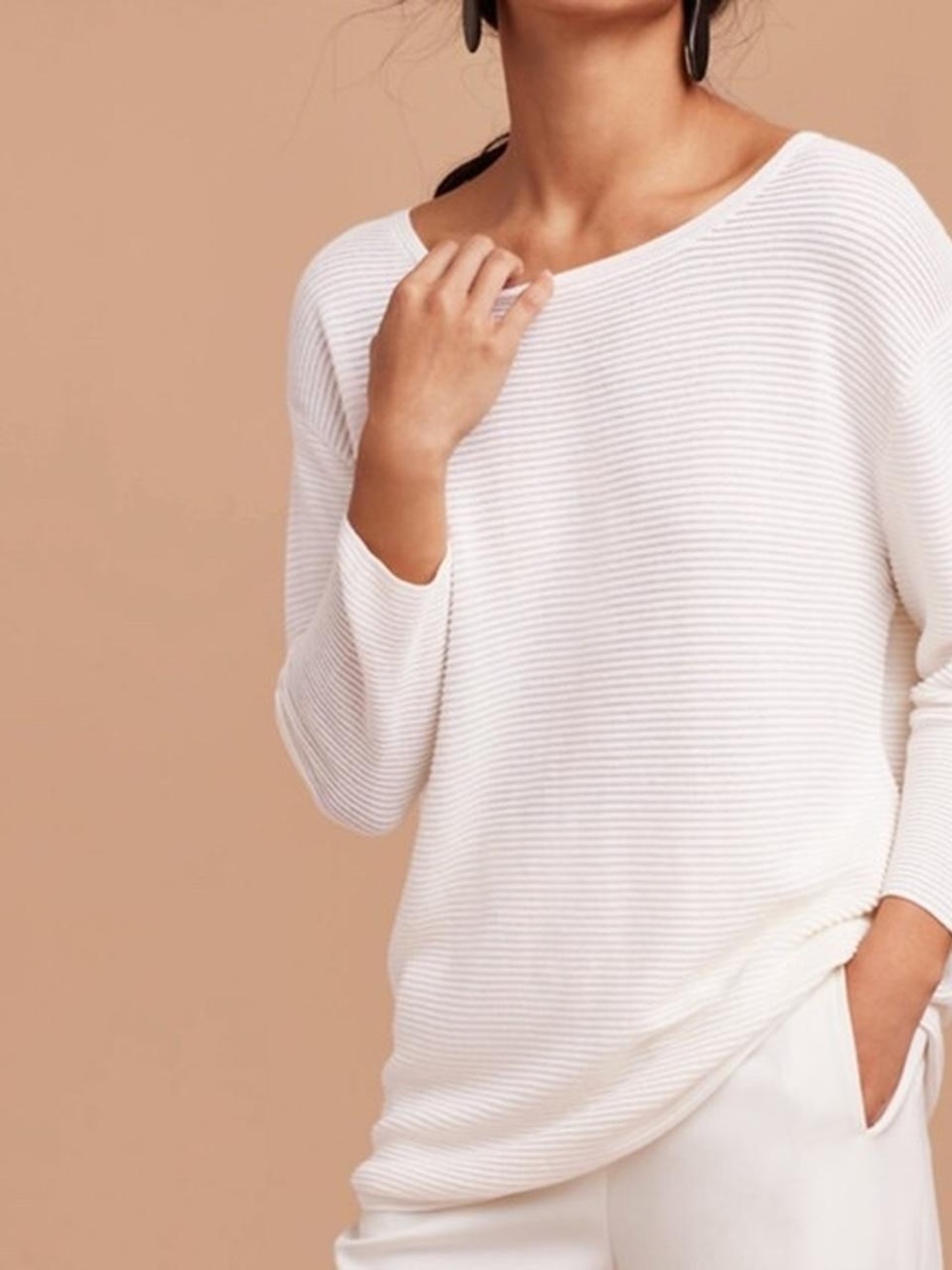 Wilfred Blanchard Linen-Blend Ribbed Boatneck Sweater